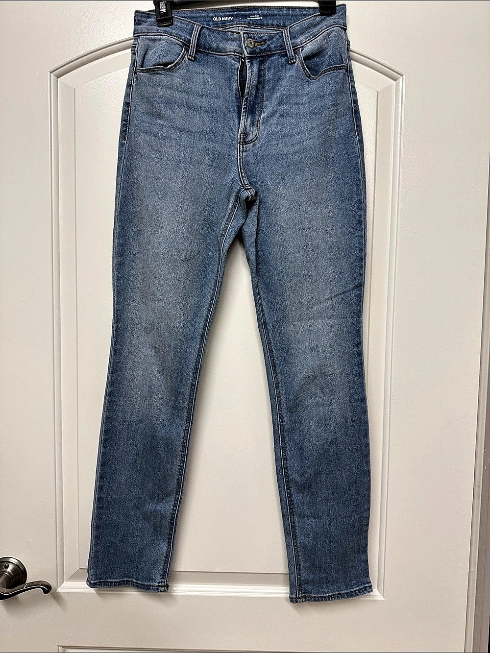 Old Navy High-Rise Straight in Blue Size 4 Like New